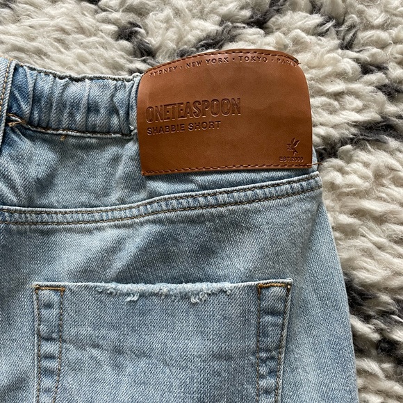 One Teaspoon Shabbie Denim shorts SZ XS - Picture 9 of 14